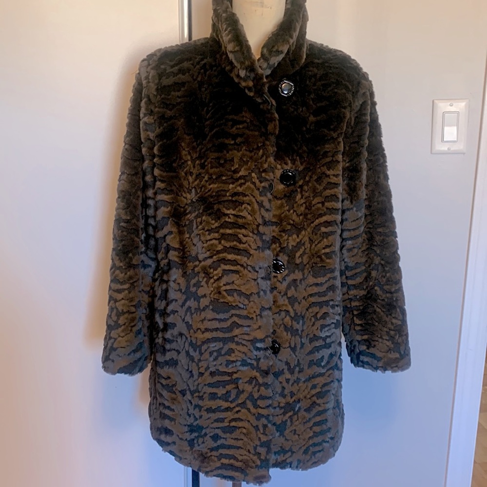 Women's Brown Teddy Faux fur Jacket